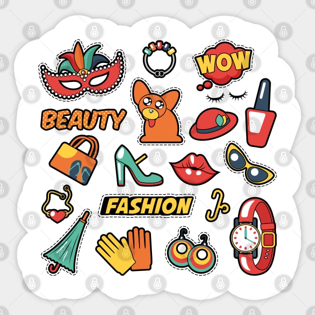 Fashion girl beauty contest stickers Sticker by Eskitus Fashion